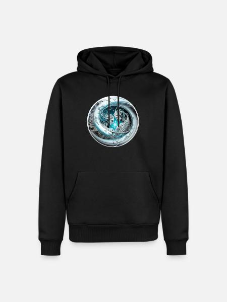 gemeaux 2 statues - Sweat à capuche Premium bio Homme - noir