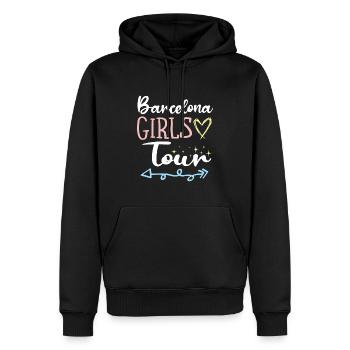 Barcelona Girls Tour - Sweat à capuche Premium bio Homme - noir - Devant - Nico (187cm)