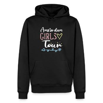 Amsterdam Girls Tour - Sweat à capuche Premium bio Homme - noir - Devant - Nico (187cm)