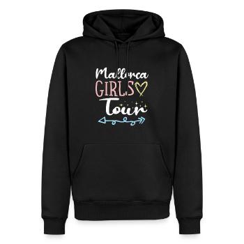 Majorque Girls Tour - Sweat à capuche Premium bio Homme - noir - Devant - Nico (187cm)
