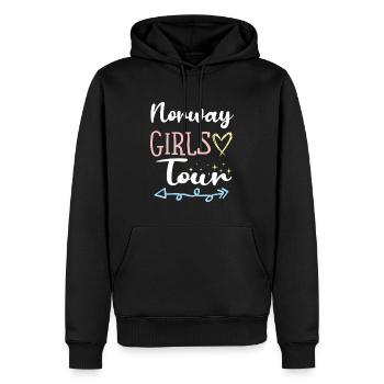 Tournée des filles en Norvège - Sweat à capuche Premium bio Homme - noir - Devant - Nico (187cm)