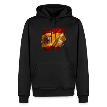 Spanien Flagge Fahne - Männer Premium Bio Hoodie - Schwarz - Vorne - Nico (187cm)