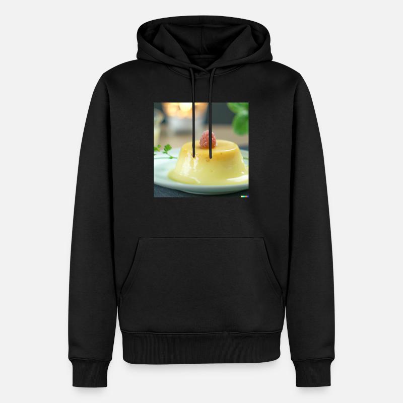 Vanillesosse in Pudding - Männer Premium Bio Hoodie - Schwarz