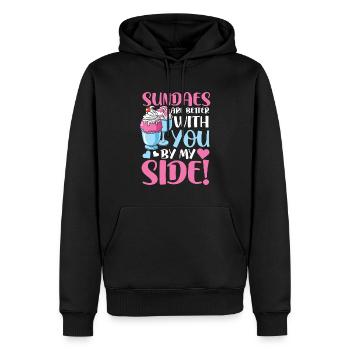 Sundaes Are Better With You By My Side - Männer Premium Bio Hoodie - Schwarz - Vorne - Nico (187cm)