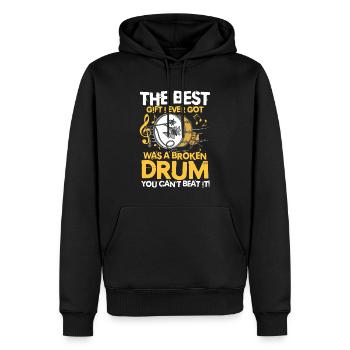 A Broken Drum You Can't Beat It - Männer Premium Bio Hoodie - Schwarz - Vorne - Nico (187cm)