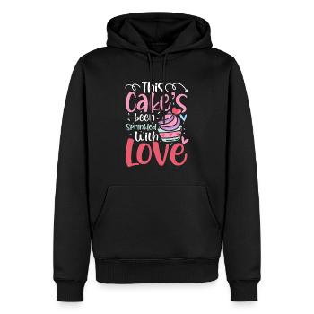 This Cake's Been Sprinkled With Love - Männer Premium Bio Hoodie - Schwarz - Vorne - Nico (187cm)
