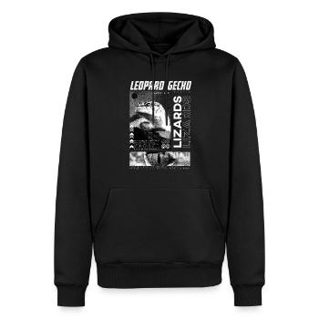 Leopard Gecko Moderne Streetwear Reptile Keeper - Herre Premium økologisk hoodie - sort - Foran - Nico (187cm)
