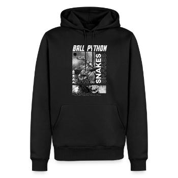 Ball Python Modern Streetwear Reptilienpfleger - Männer Premium Bio Hoodie - Schwarz - Vorne - Nico (187cm)