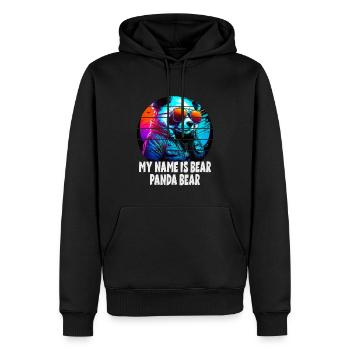 My Name Is Bear Panda Bear für Panda Fans - Männer Premium Bio Hoodie - Schwarz - Vorne - Nico (187cm)