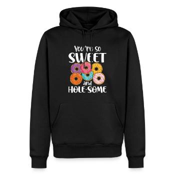 You're So Sweet And Hole-Some für einen - Männer Premium Bio Hoodie - Schwarz - Vorne - Nico (187cm)
