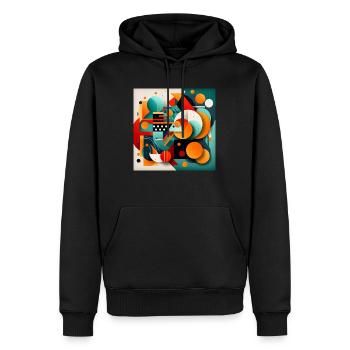 Abstrakte Kunst - Männer Premium Bio Hoodie - Schwarz - Vorne - Nico (187cm)