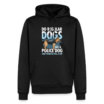 Do Regular Dogs See A Police Dog A Cop - Männer Premium Bio Hoodie - Schwarz - Vorne - Nico (187cm)