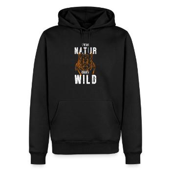 Von Natur aus Wild I Jagd Motiv - Männer Premium Bio Hoodie - Schwarz - Vorne - Nico (187cm)