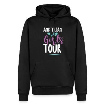 Amsterdam Girls Tour - Sweat à capuche Premium bio Homme - noir - Devant - Nico (187cm)