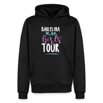 Barcelona Girls Tour - Sweat à capuche Premium bio Homme - noir - Devant - Nico (187cm)