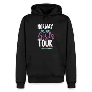 Tournée des filles de Norvège - Sweat à capuche Premium bio Homme - noir - Devant - Nico (187cm)