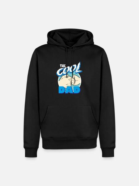 The Cool Dad - Männer Premium Bio Hoodie - Schwarz
