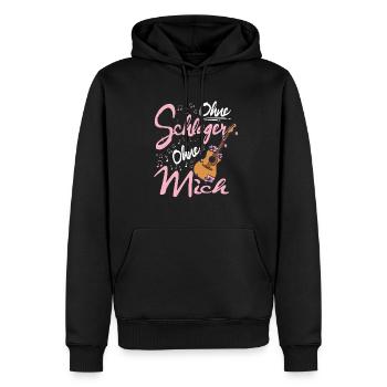 Ohne Schlager Ohne mich Schlagermusik - Männer Premium Bio Hoodie - Schwarz - Vorne - Nico (187cm)