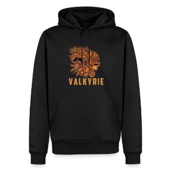 Walküre Wikinger Valkyrie Kriegerin - Männer Premium Bio Hoodie - Schwarz - Vorne - Nico (187cm)