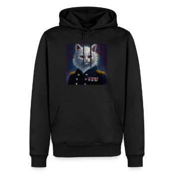 Alexa die Admirals Katze - Männer Premium Bio Hoodie - Schwarz - Vorne - Nico (187cm)