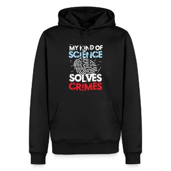 My Kind Of Science Solves Crimes - Männer Premium Bio Hoodie - Schwarz - Vorne - Nico (187cm)