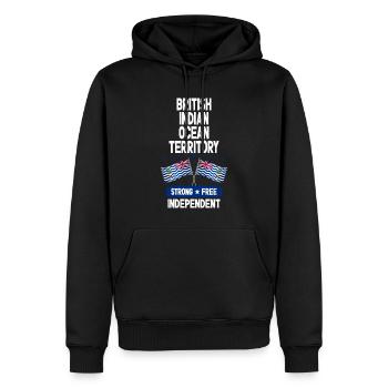 Territoire britannique de l'océan Indien - Sweat à capuche Premium bio Homme - noir - Devant - Nico (187cm)