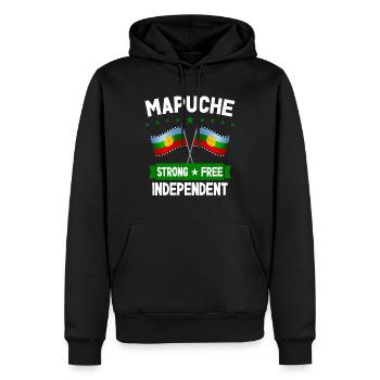 Mapuche - Männer Premium Bio Hoodie - Schwarz - Vorne - Nico (187cm)