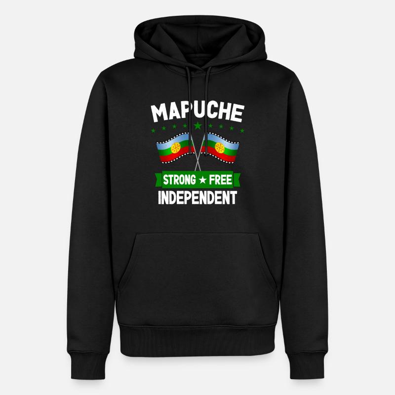 Mapuche - Sweat à capuche Premium bio Homme - noir