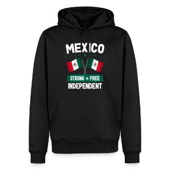 Mexique - Sweat à capuche Premium bio Homme - noir - Devant - Nico (187cm)