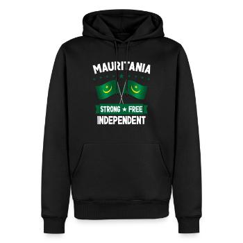 Mauretanien - Männer Premium Bio Hoodie - Schwarz - Vorne - Nico (187cm)