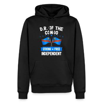 Demokratische Republik Kongo - Männer Premium Bio Hoodie - Schwarz - Vorne - Nico (187cm)