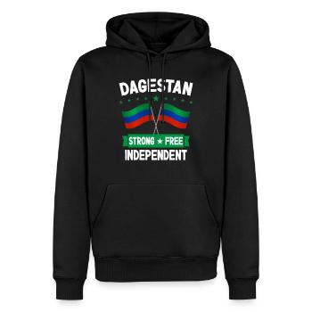 Daghestan - Sweat à capuche Premium bio Homme - noir - Devant - Nico (187cm)