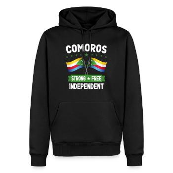 Komoren - Männer Premium Bio Hoodie - Schwarz - Vorne - Nico (187cm)