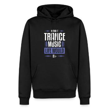 trance musik - Männer Premium Bio Hoodie - Schwarz - Vorne - Nico (187cm)