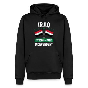 Irak - Männer Premium Bio Hoodie - Schwarz - Vorne - Nico (187cm)