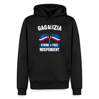 Gagauzia - Sweat à capuche Premium bio Homme - noir - Devant - Nico (187cm)