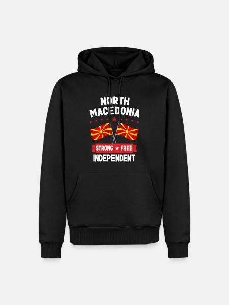 North Macedonia - Men’s Premium Organic Hoodie - black