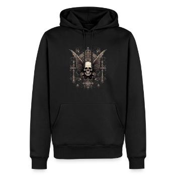 Gothik Okkult Satan Gotik Schwarze Szene Wicca - Männer Premium Bio Hoodie - Schwarz - Vorne - Nico (187cm)