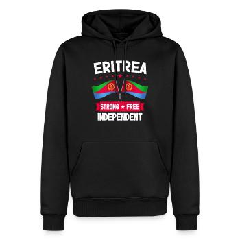 Eritrea - Männer Premium Bio Hoodie - Schwarz - Vorne - Nico (187cm)