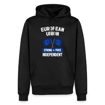 Europäische Union - Männer Premium Bio Hoodie - Schwarz - Vorne - Nico (187cm)