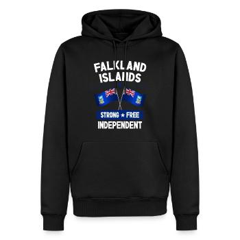 Falklandinseln - Männer Premium Bio Hoodie - Schwarz - Vorne - Nico (187cm)
