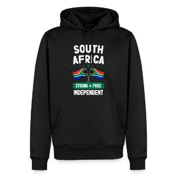 Afrique du Sud - Sweat à capuche Premium bio Homme - noir - Devant - Nico (187cm)