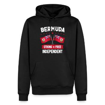 Bermudes - Sweat à capuche Premium bio Homme - noir - Devant - Nico (187cm)