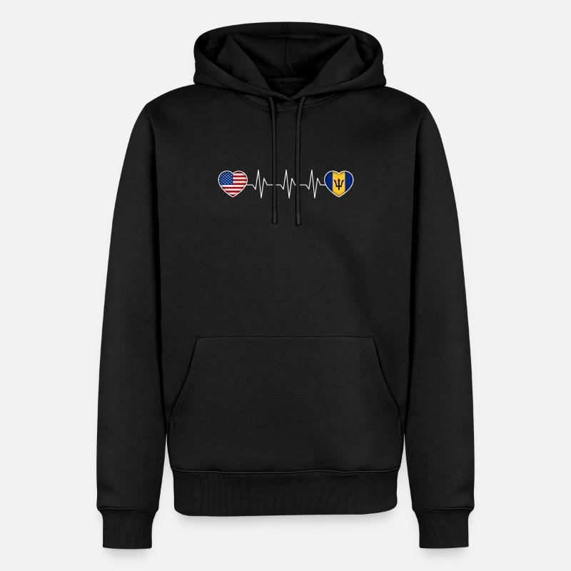 Barbade - Sweat à capuche Premium bio Homme - noir
