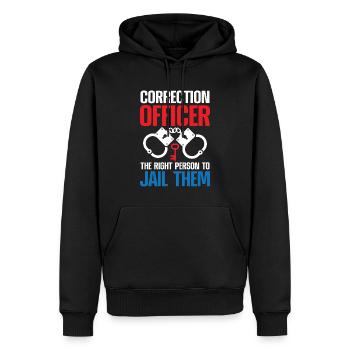 Correction Officer The Right Person To Jail Them - Männer Premium Bio Hoodie - Schwarz - Vorne - Nico (187cm)