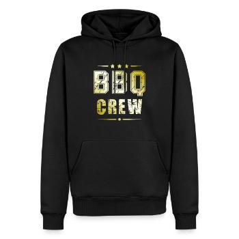 Équipe de barbecue - Sweat à capuche Premium bio Homme - noir - Devant - Nico (187cm)