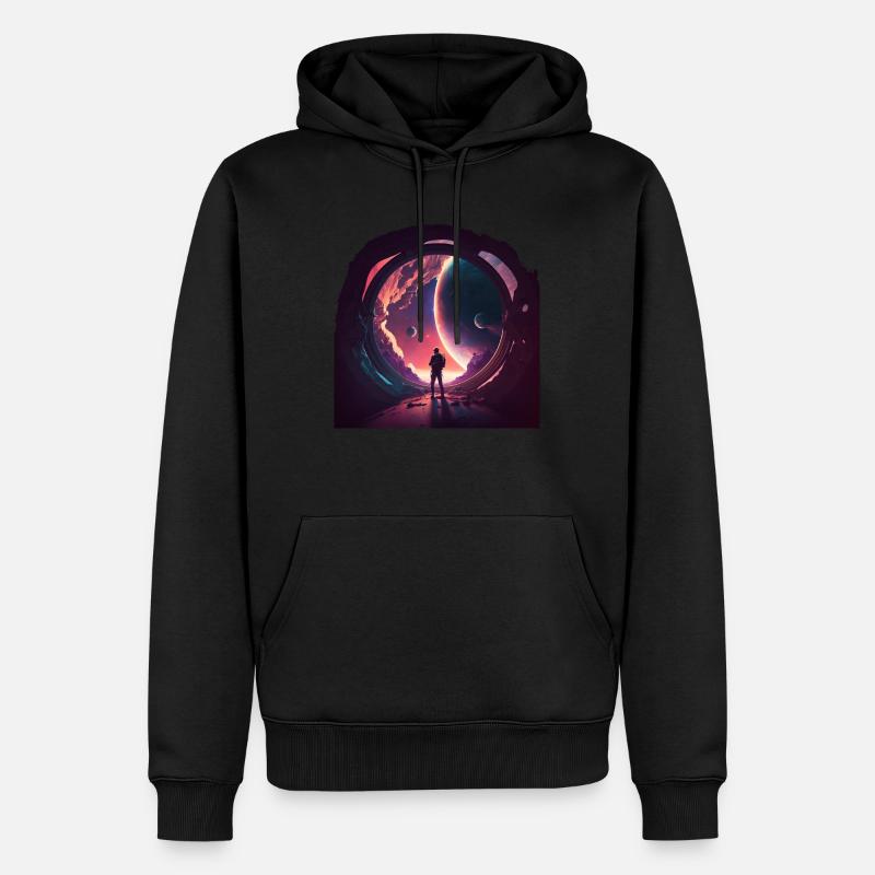 fin de l’espace - Sweat à capuche Premium bio Homme - noir