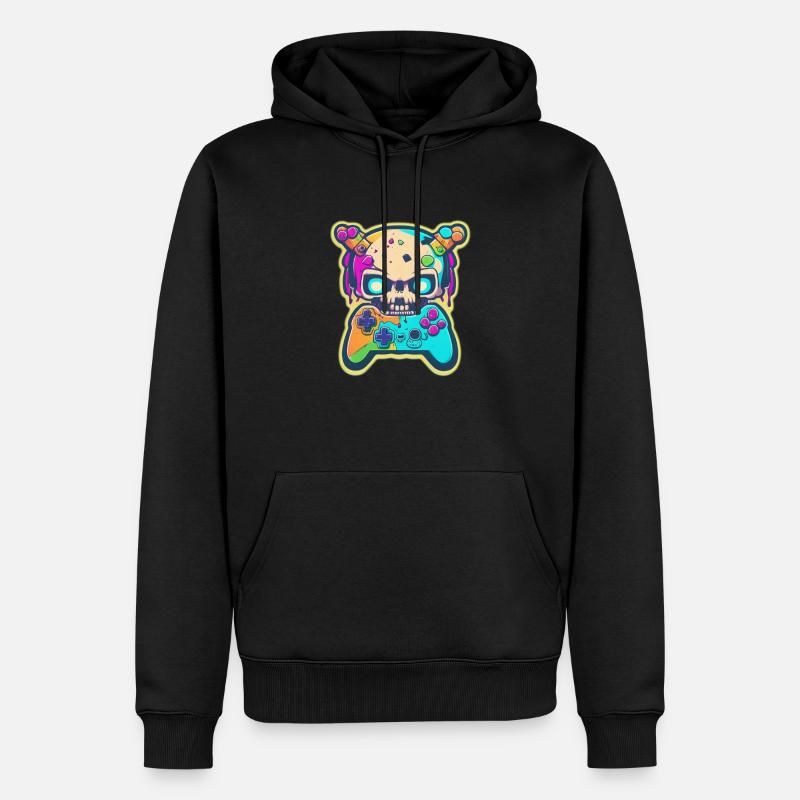 Skullhead Controller - Männer Premium Bio Hoodie - Schwarz