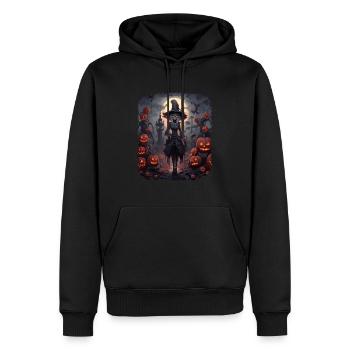 Bad Pumpkin Böser Kürbis Halloween - Männer Premium Bio Hoodie - Schwarz - Vorne - Nico (187cm)