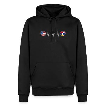 Artsakh - Sweat à capuche Premium bio Homme - noir - Devant - Nico (187cm)